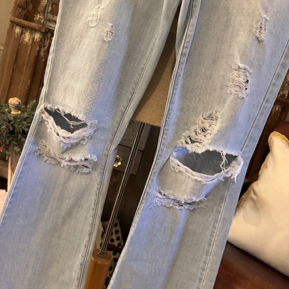 Vintage MADISON Abercrombie and Fitch DISTRESSED FLARE Jeans | 90's | 4R - Picture 10 of 14